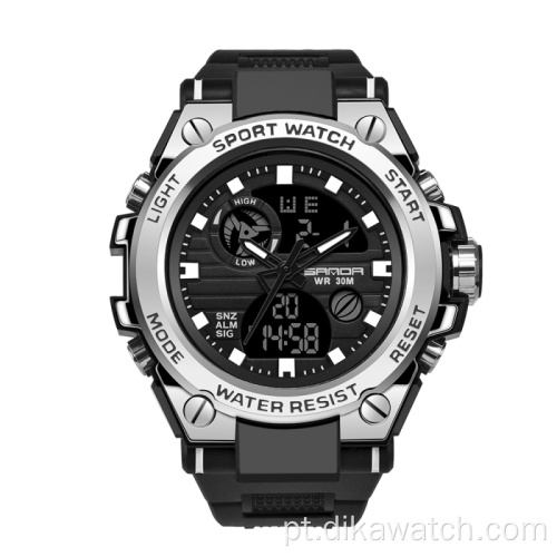 Novos relógios esportivos SANDA 739 masculinos de primeira marca de luxo militar relógio digital de quartzo masculino à prova d&#39;água Relógio de choque S Relojes Hombre